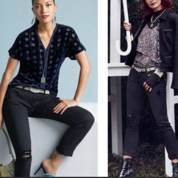 CAbi Denim - Cabi Black Distressed Boyfriend Jeans